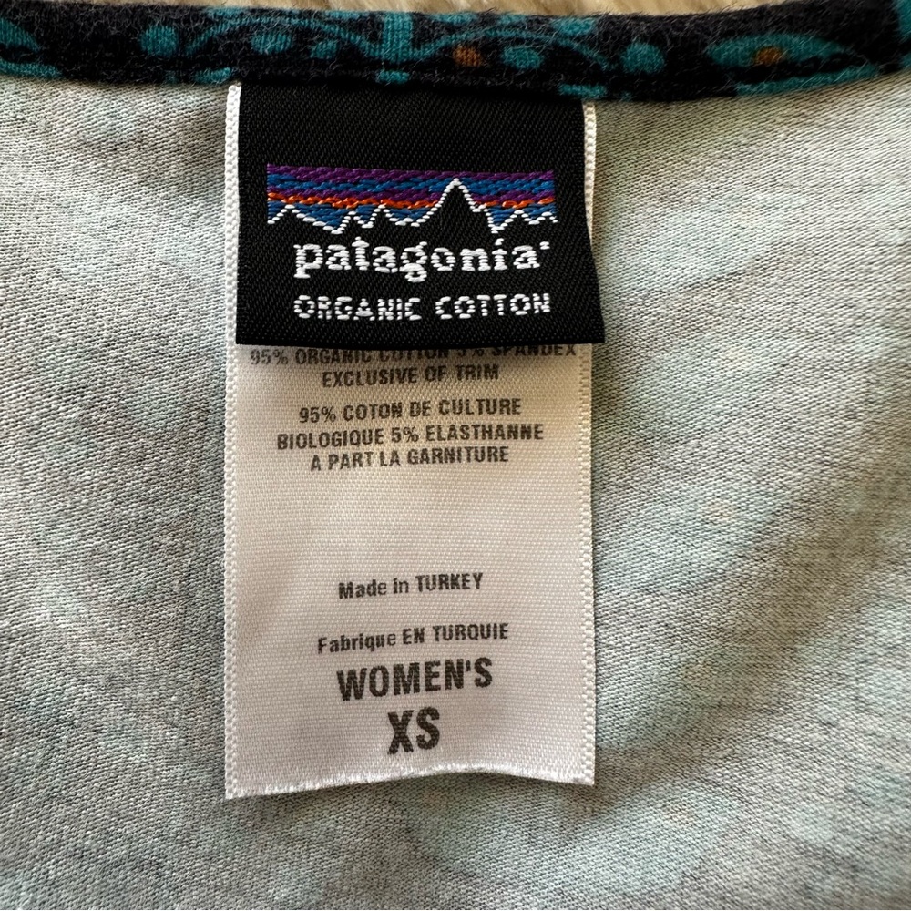 Patagonia Margot Women’s Teal Blue Black Midi Elbow Sleeve Dress Size: XS - Picture 6 of 8